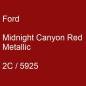 Preview: Ford, Midnight Canyon Red Metallic, 2C / 5925.